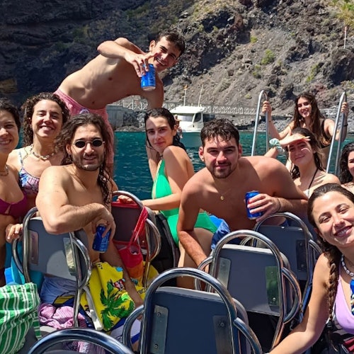 Customers enjoying the boat