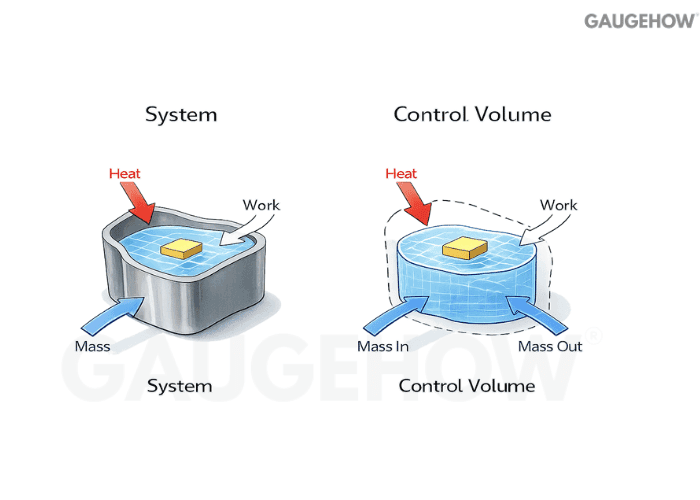 system vs control volume thermodynamics