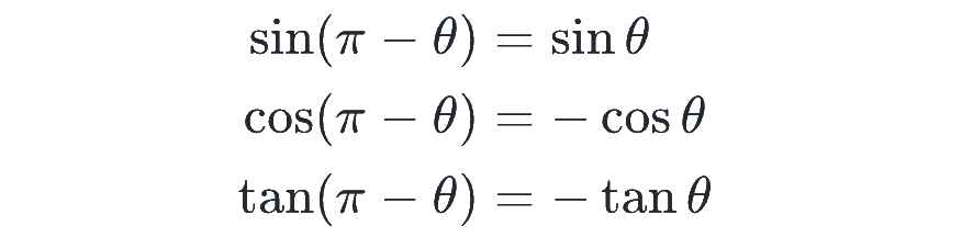 180°（π）関係の式