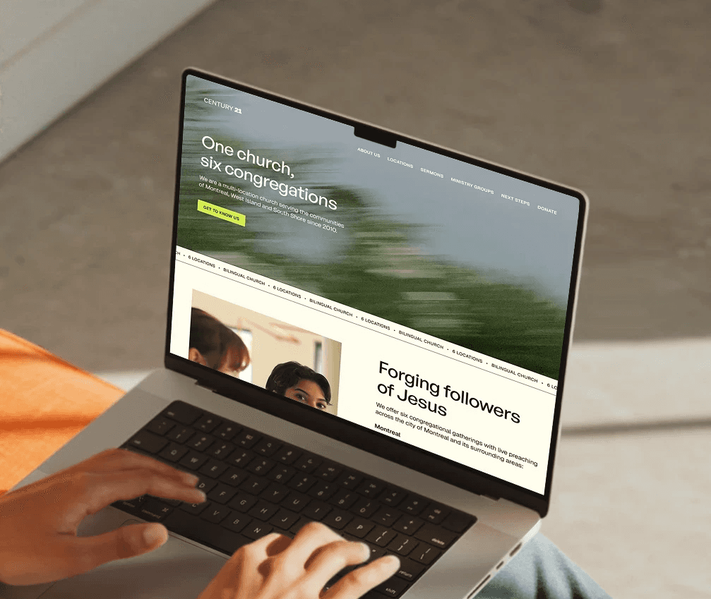 Woman working on a laptop