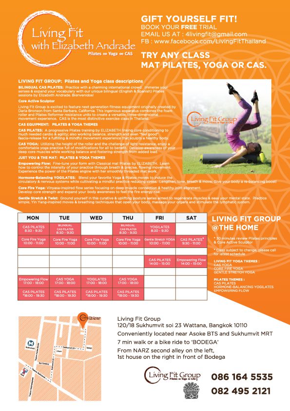 Flyer for LIVING FIT GROUP by Suzaku Productions