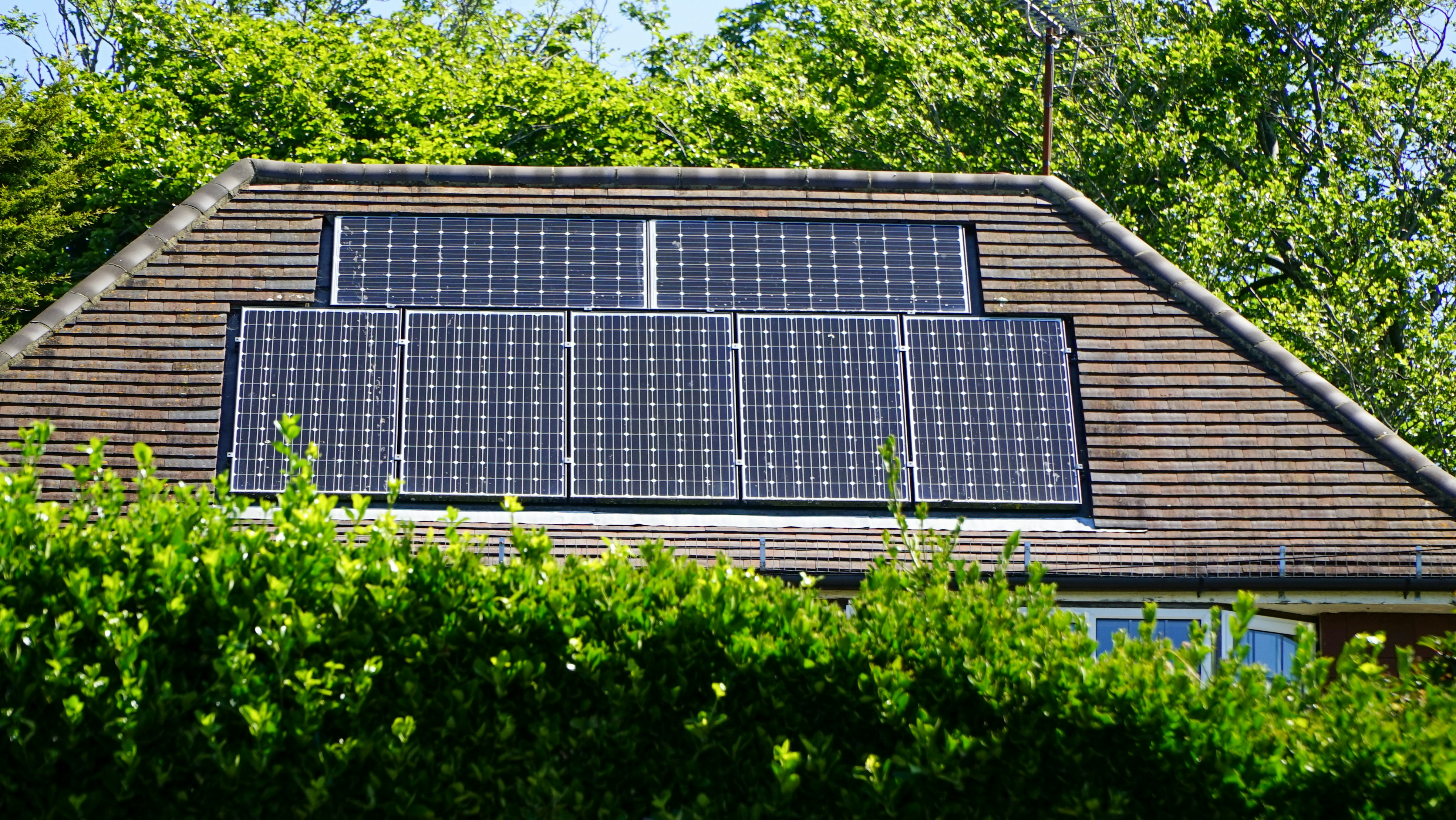 a building with solar panels