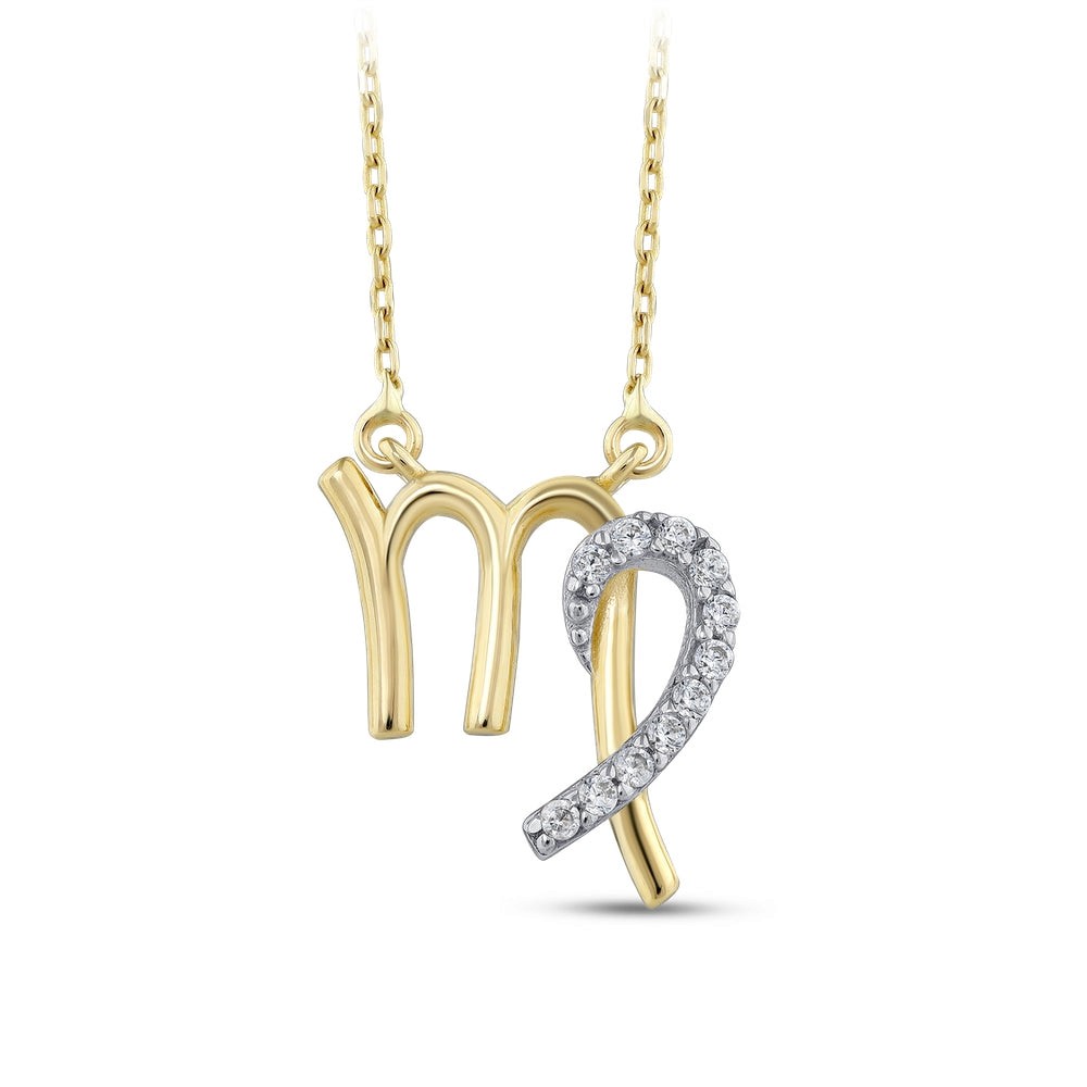 Assos Pırlanta 14 Ayar Altın Başak Burcu Tasarım Kolye