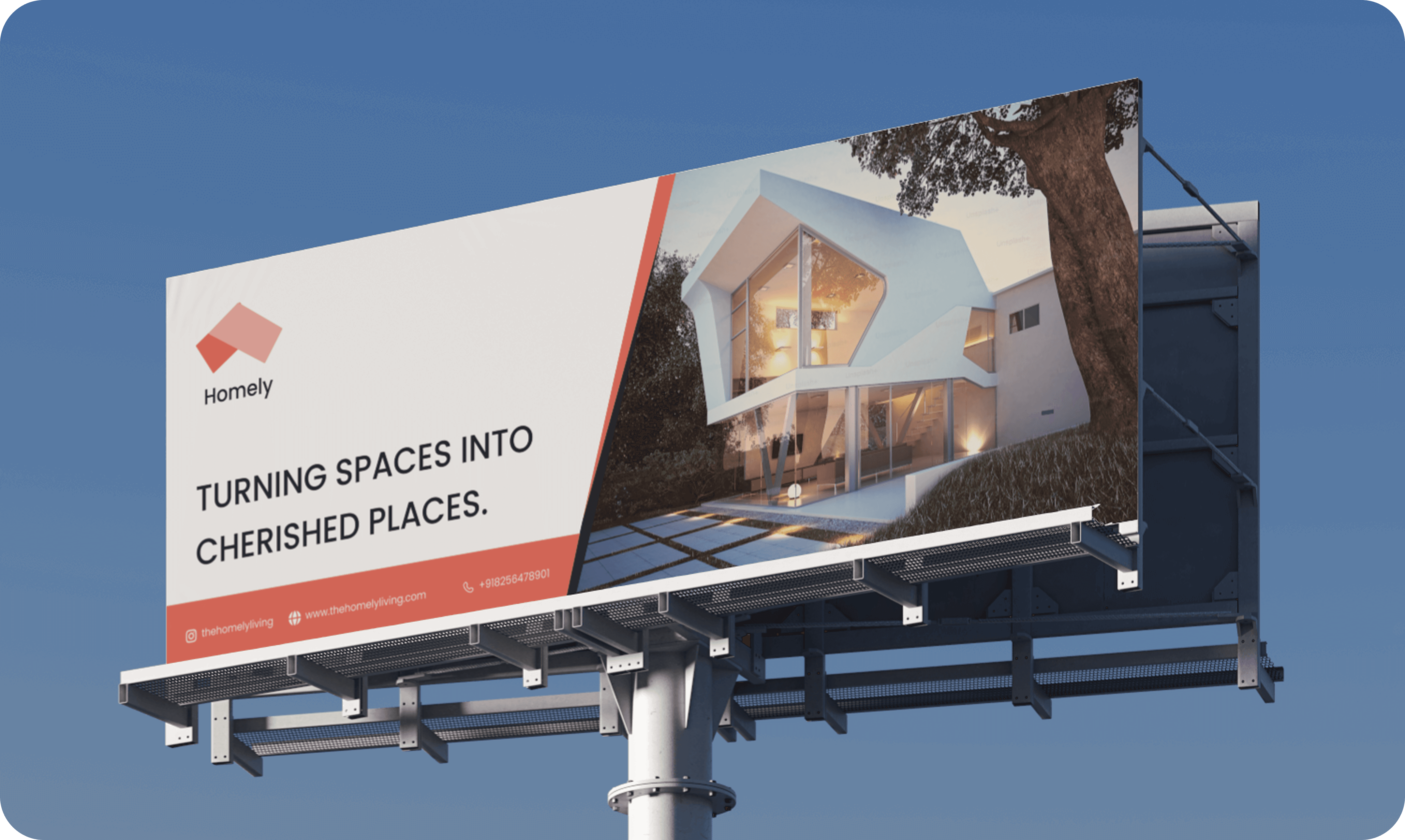 Homely website road banner