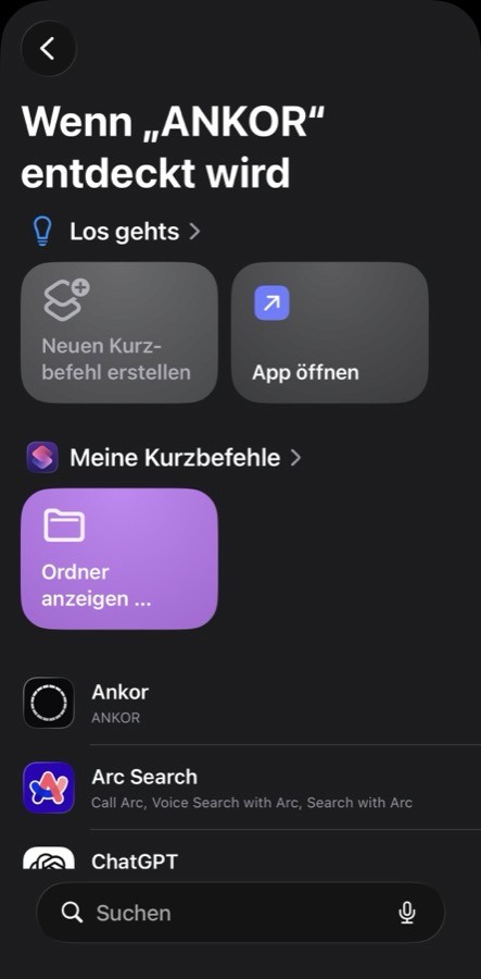 iOS Kurzbefehle, Schritt 6