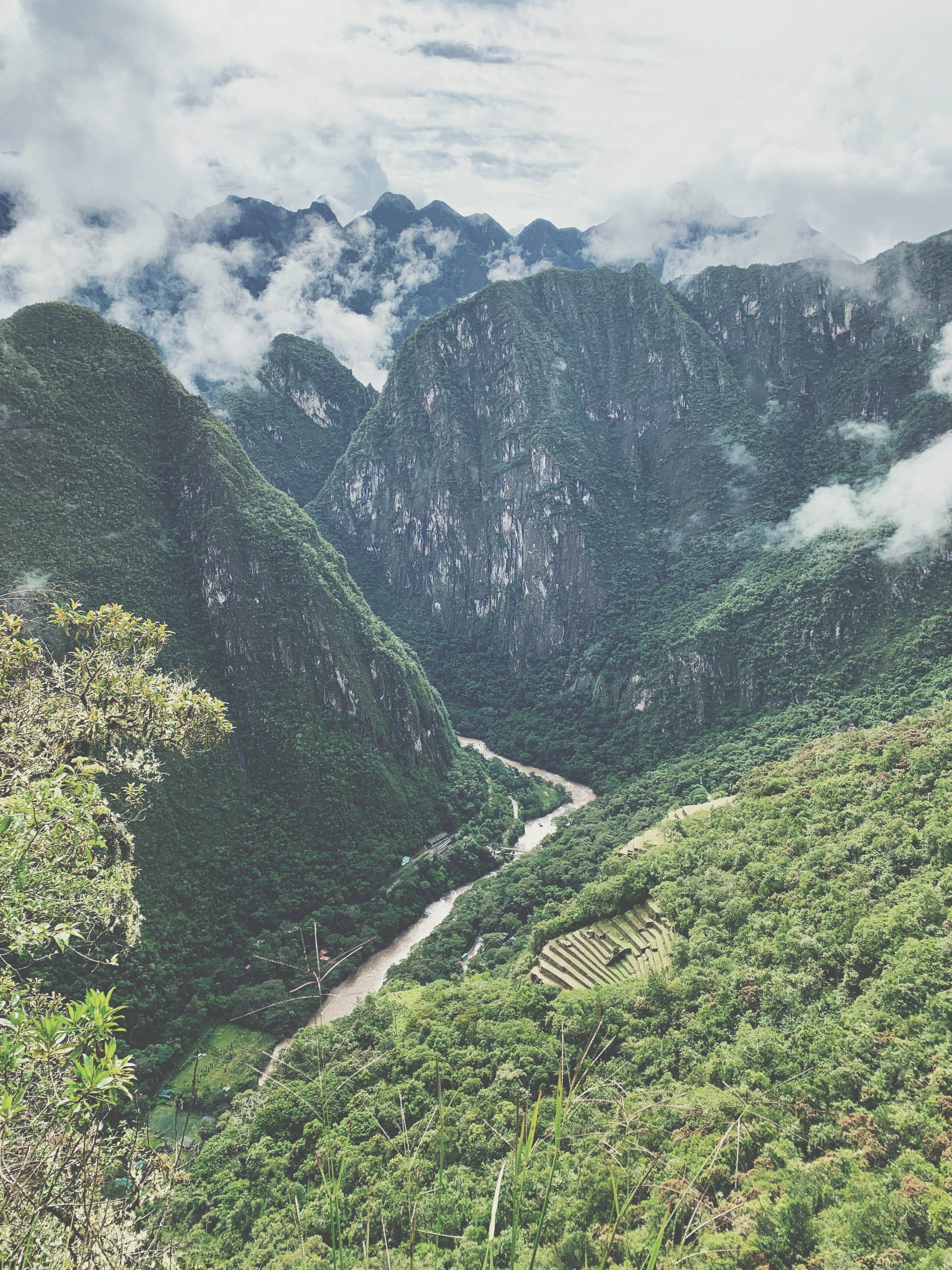 Vista panorámica desde el Macchu Pichu