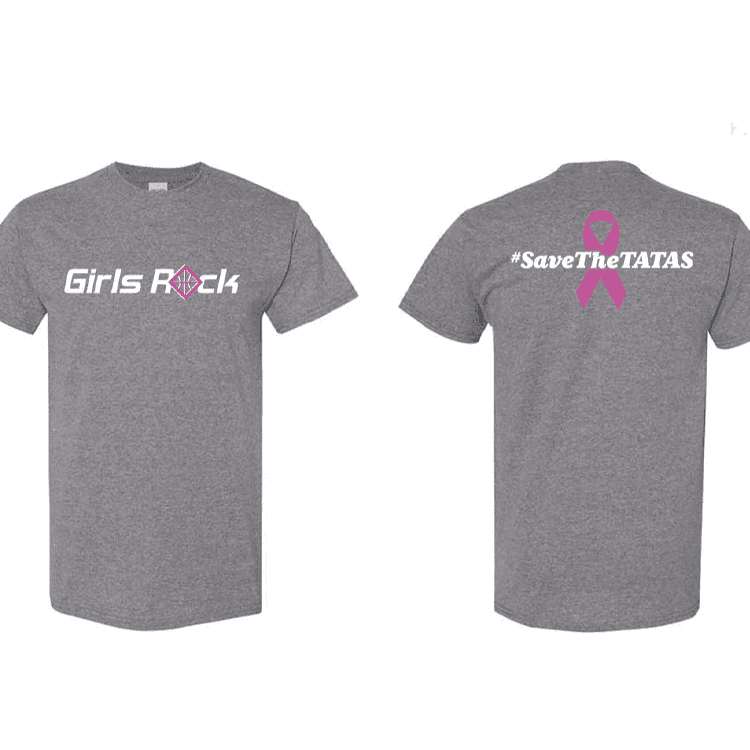 Girls Rock #SaveTheTatas Breast Cancer Awareness Tee