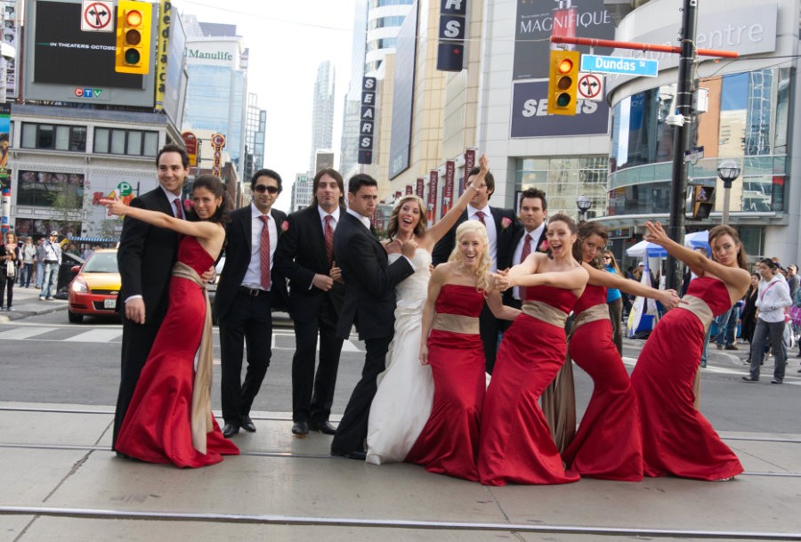 Friends celebrating together.