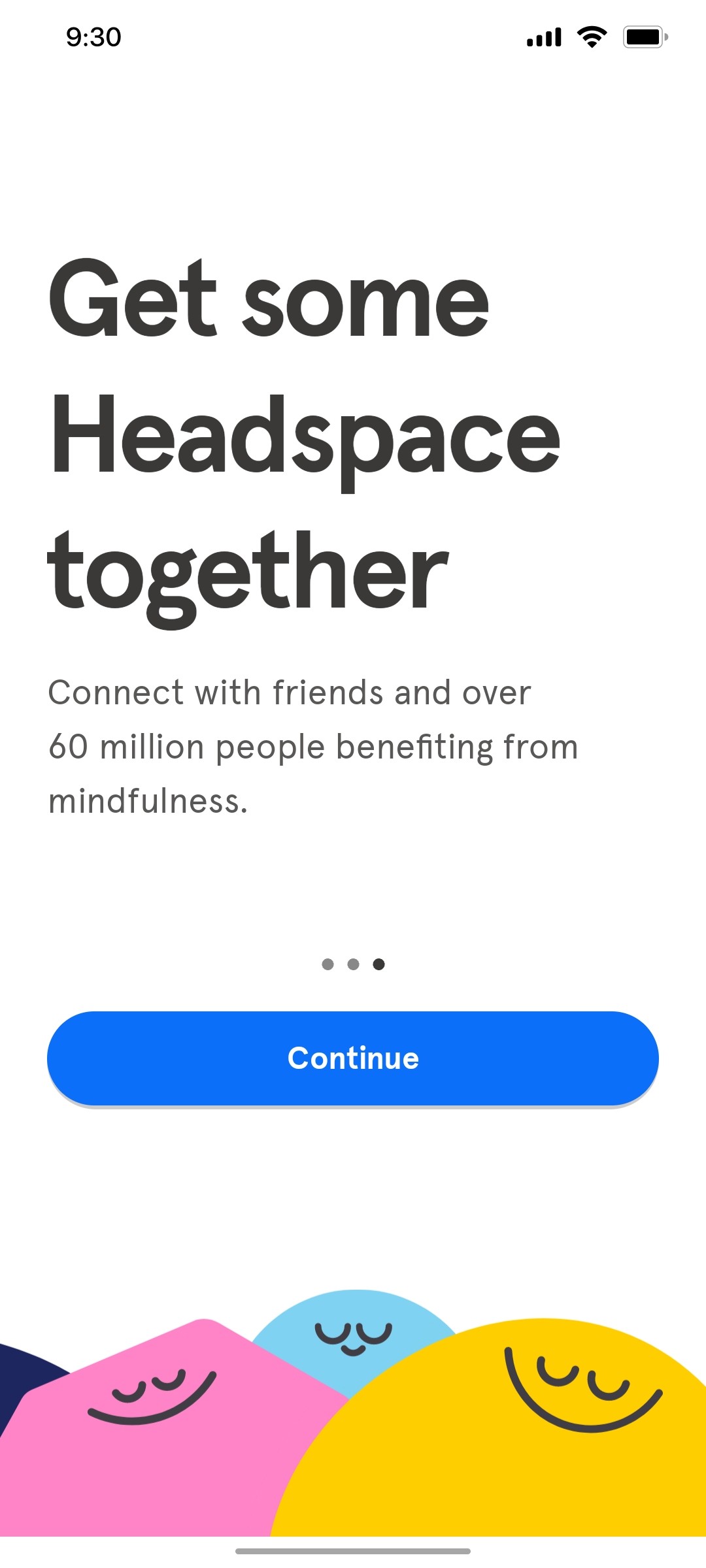 Headspace Walkthrough screen 3 screen