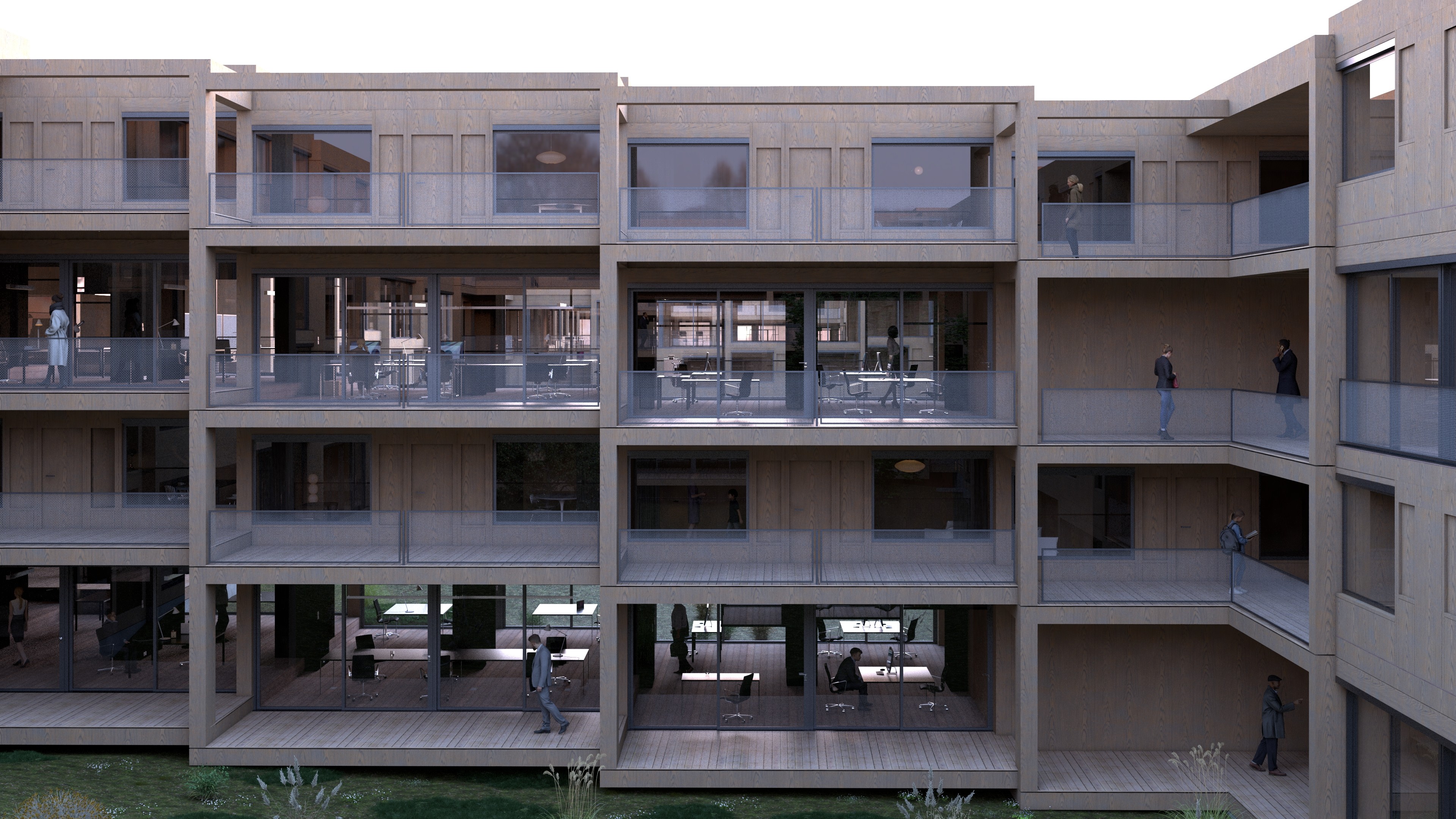 Collective housing in wood Glasgow