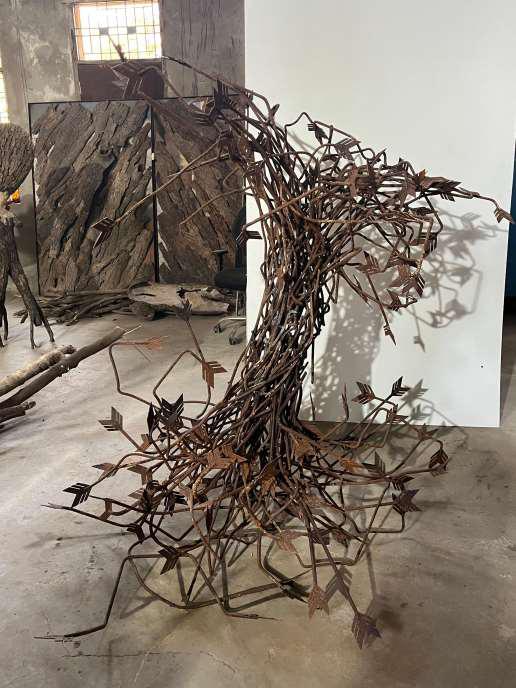 herd of sheep on road painting