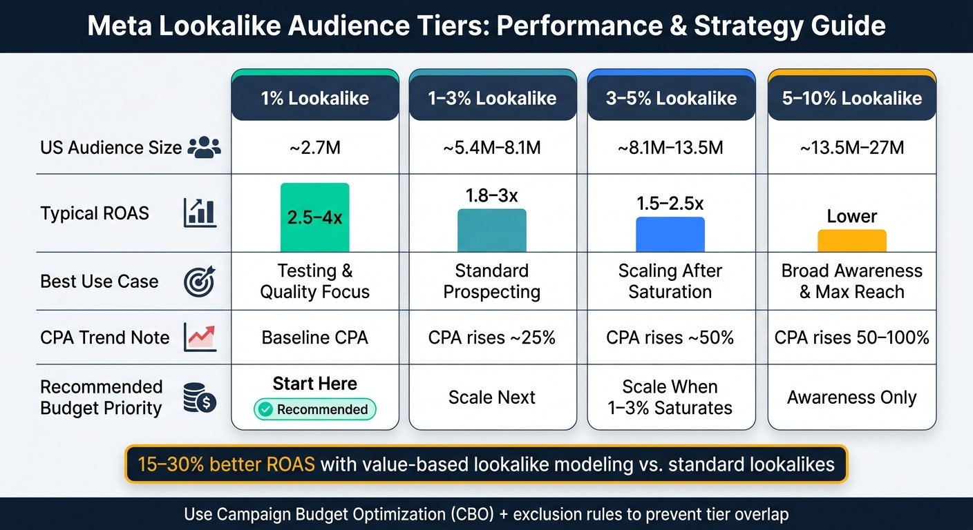 CDP-Driven Lookalike Audience Tiers: ROAS, Size & Best Use Cases