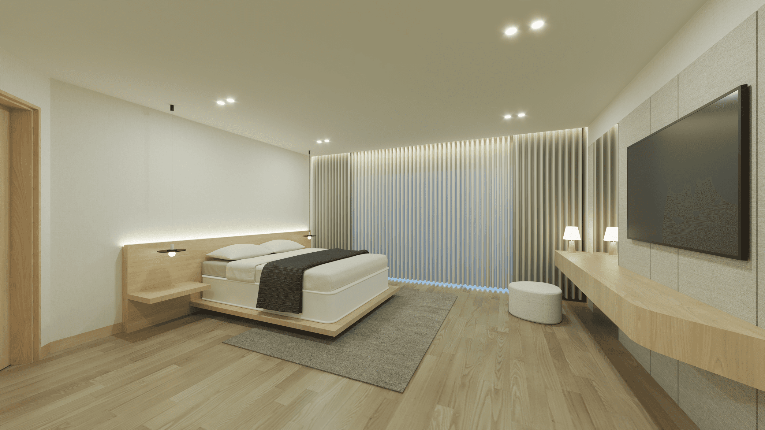 오크밸리리조트 내부 - 마스터 침실