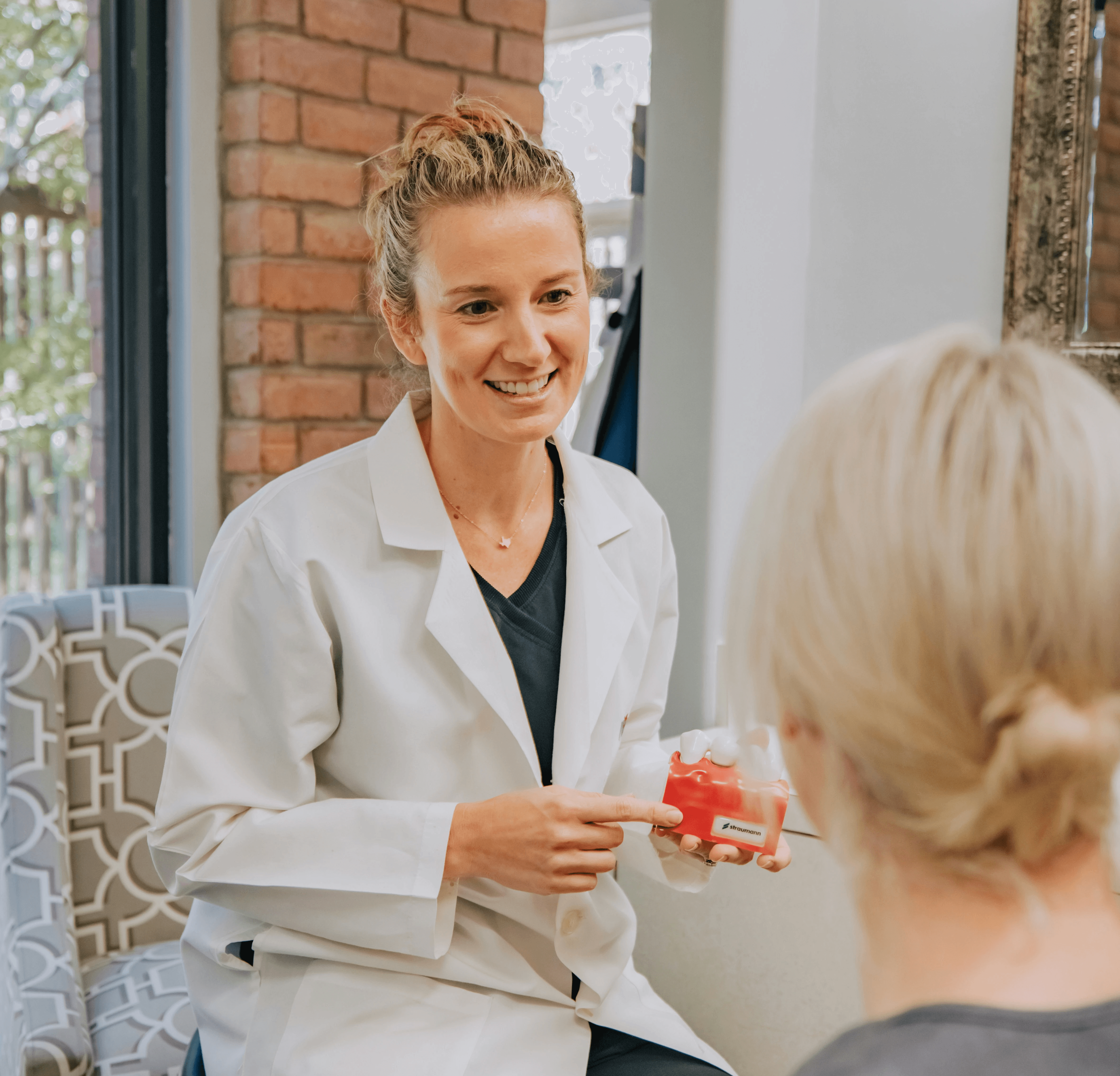 a person in a white coat