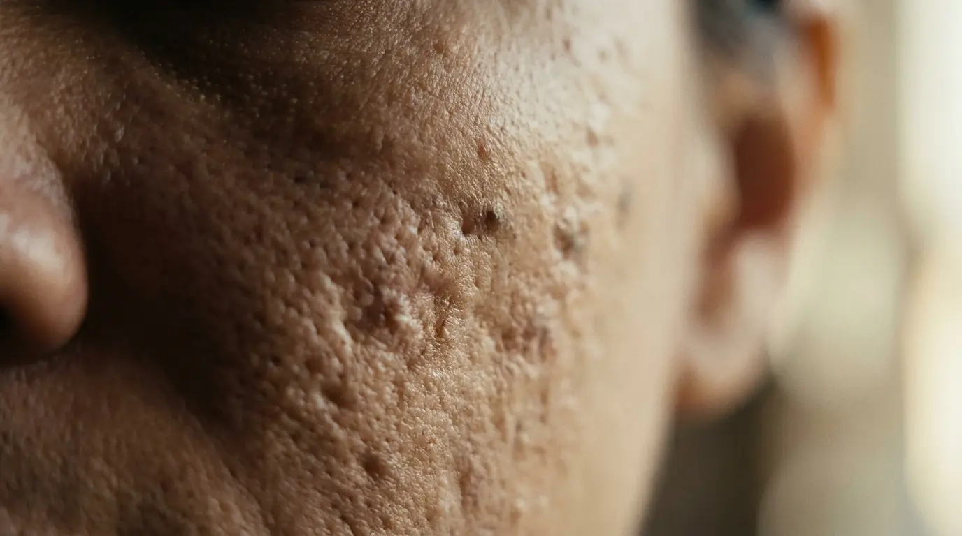 Close up of a textured rough skin