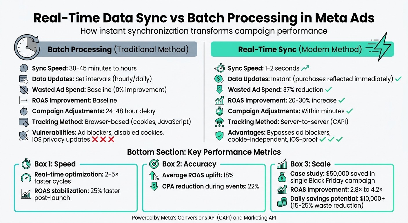 Real-Time vs Batch Data Sync in Meta Ads Performance Comparison