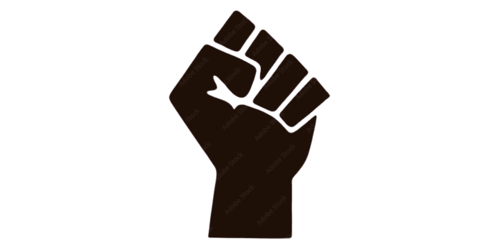 "Fist symbol representing empowerment, activism, and social change, aligning with Isaiah Israel’s mission to challenge historical narratives and promote diversity."