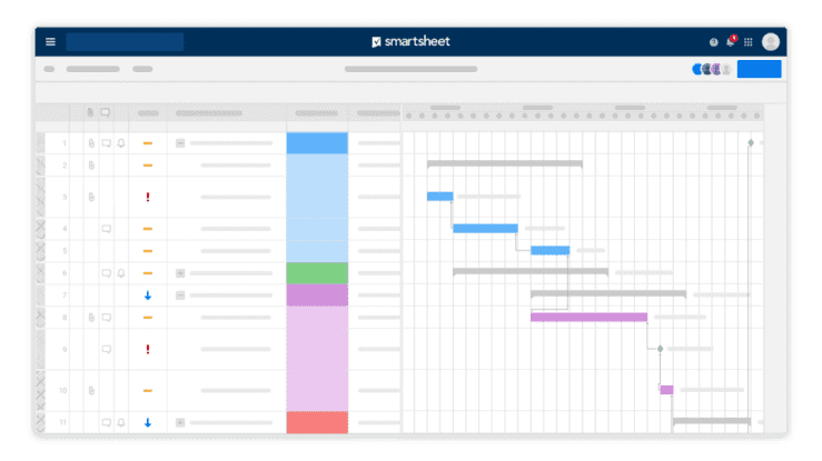 Smartsheet project management software