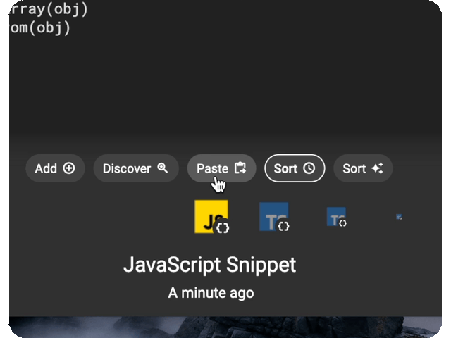 Preview before Paste in the Desktop app.