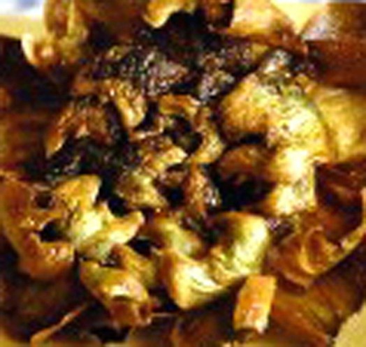 A photo of some yellow looking food.