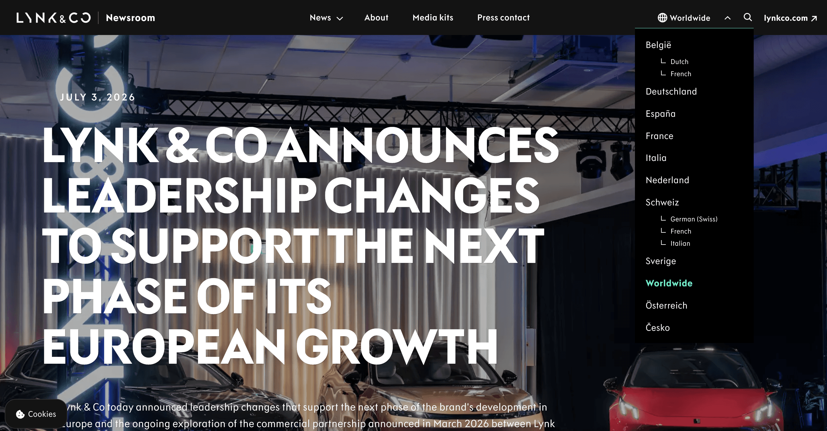 Lynk & Co newsroom