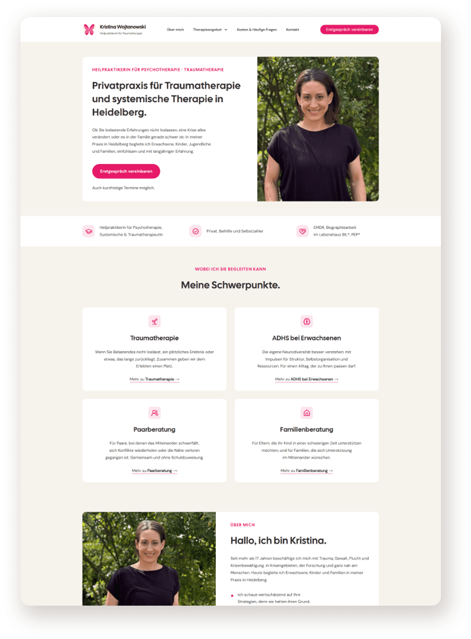 Praxis-Website für eine Paartherapie-Praxis, designed von Seiten-mit-Herz