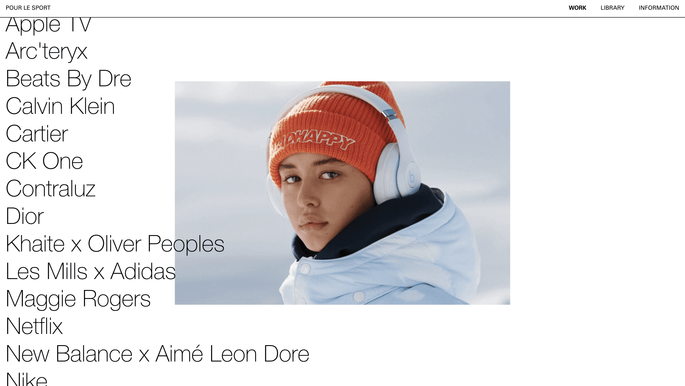 Curated website showcase highlighting contemporary visual direction.