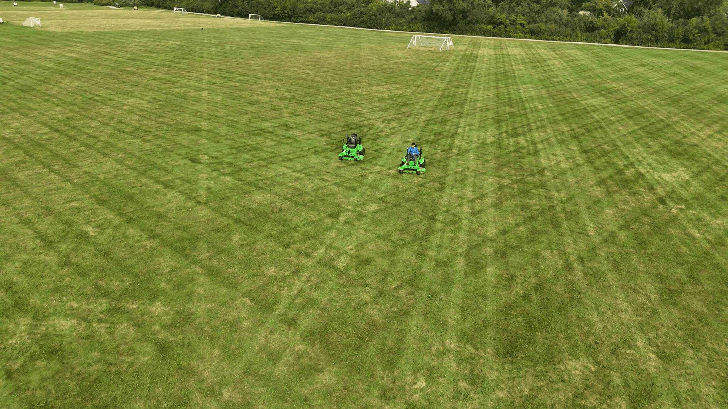 field with mowers