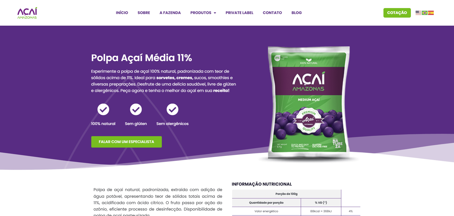 A screenshot from the Stuff page of the website