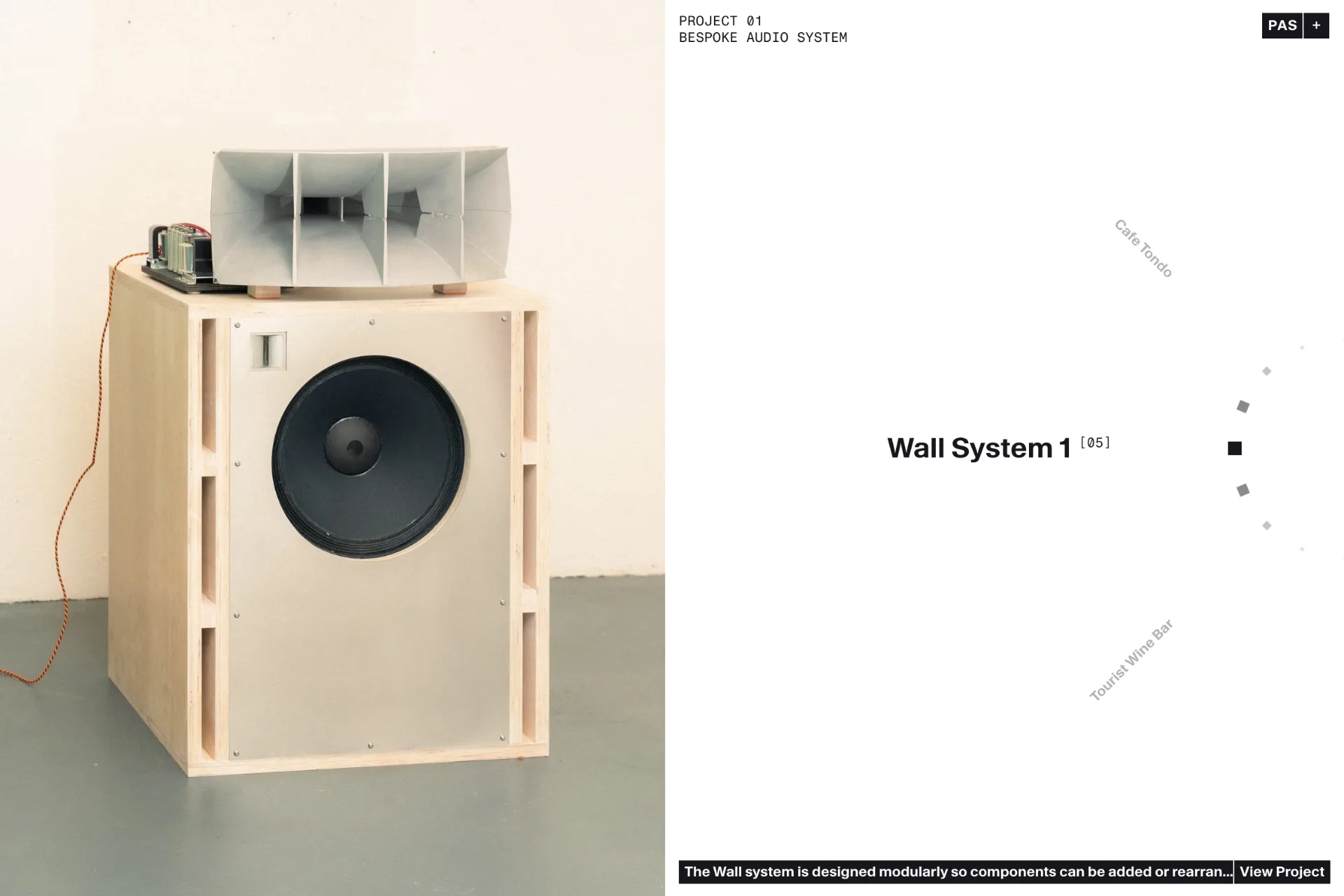 Screenshot of Pavilion Audio Systems website