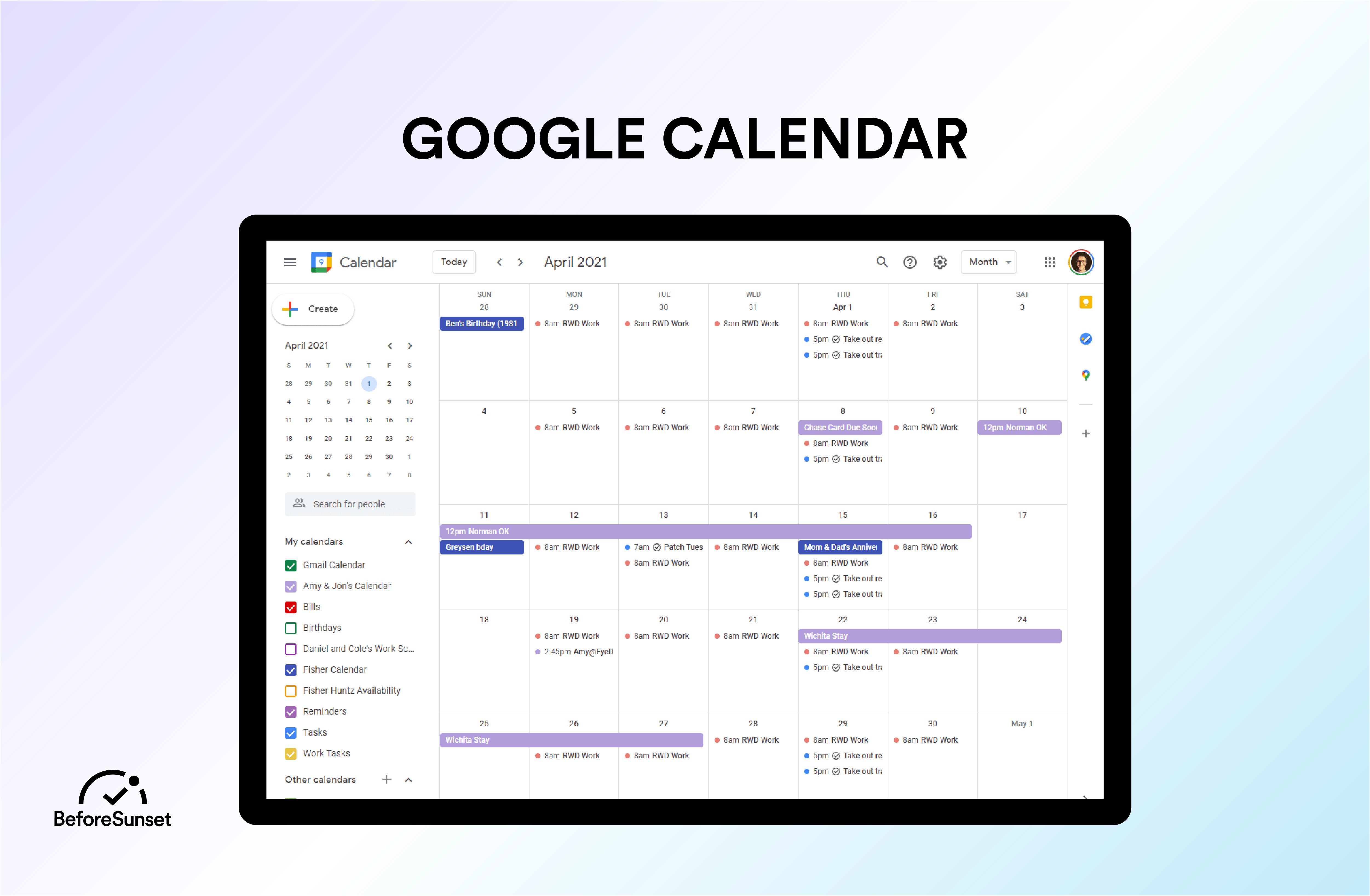 google calendar