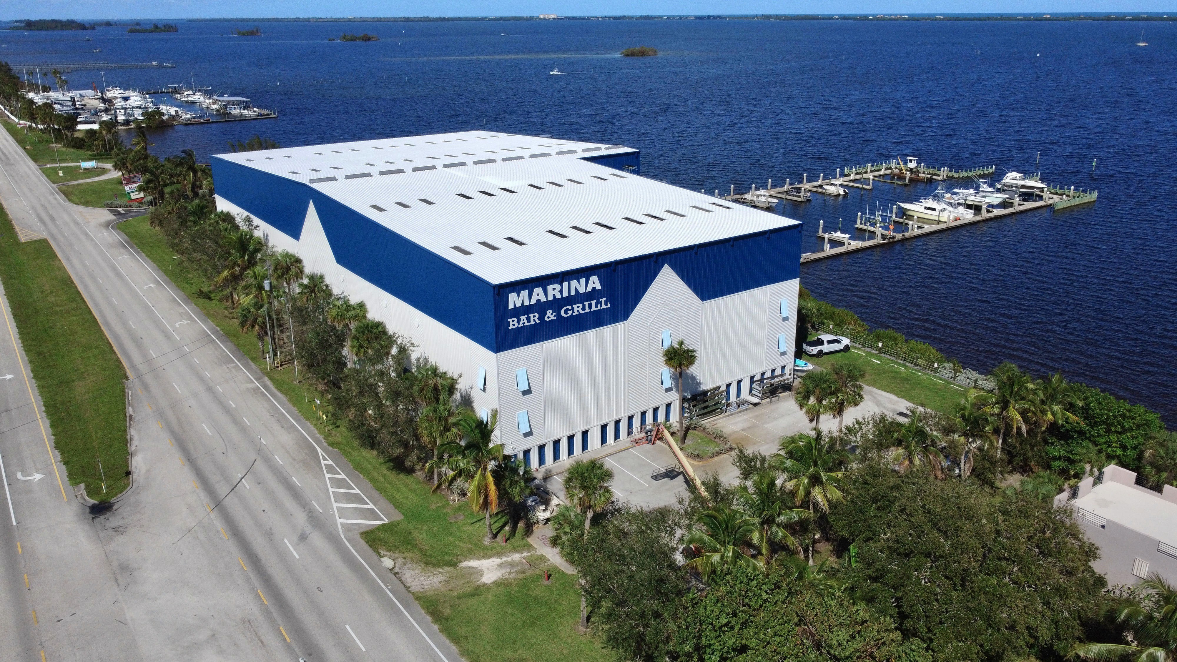 sebasitian inlet marina drone view