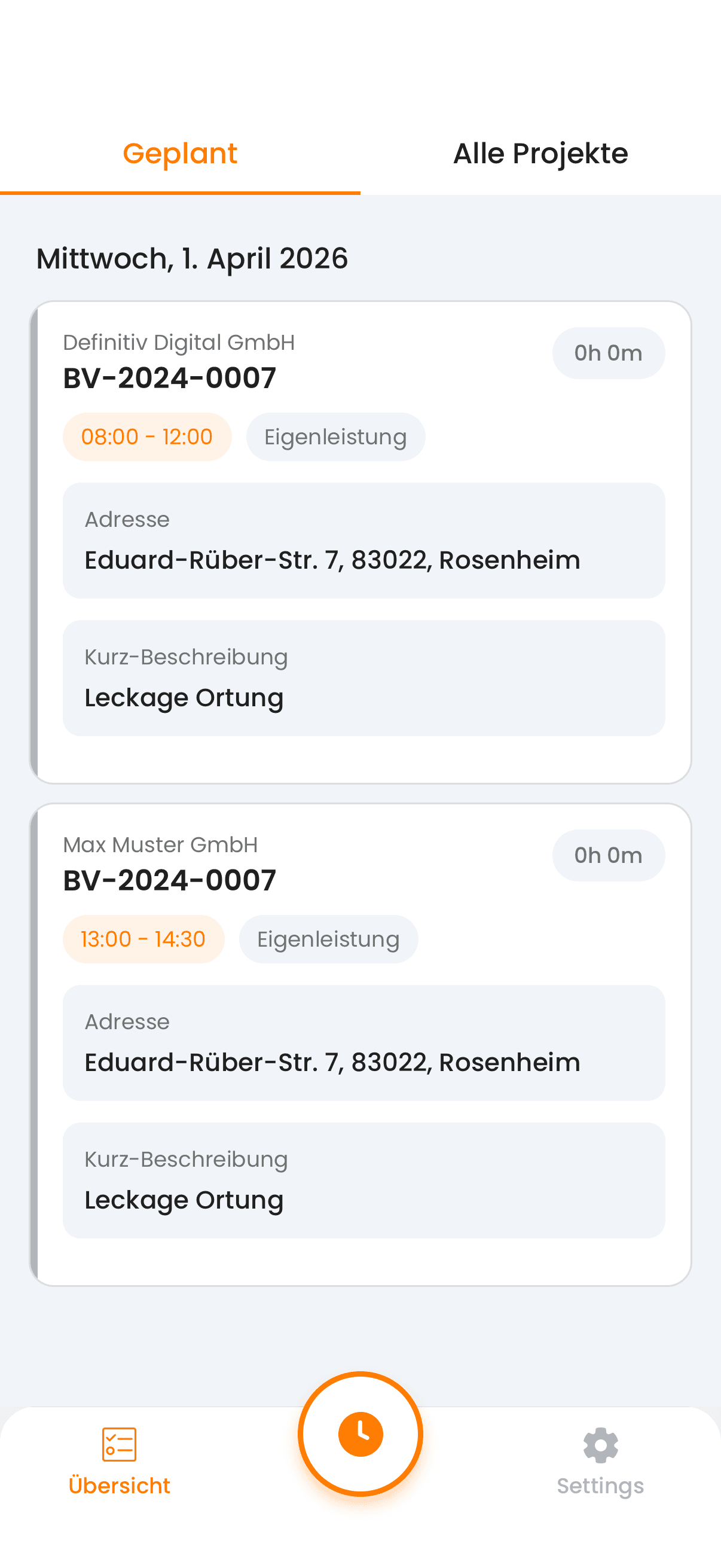 App zur Zeiterfassung für Handwerksbetriebe