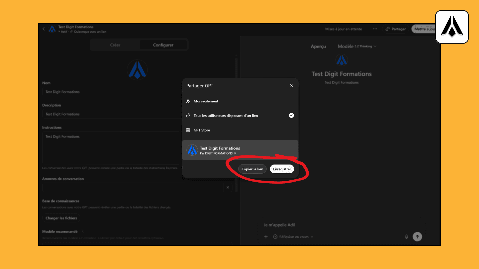 Déploiement et Intégration de votre GPT - Digit Formations