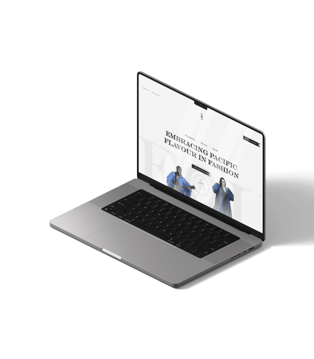 Fou Custom Made displayed on laptop