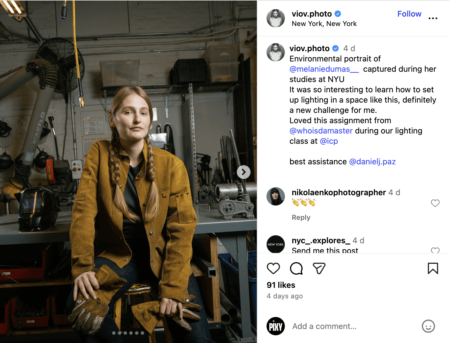 Style variation post for photographers in Instagram