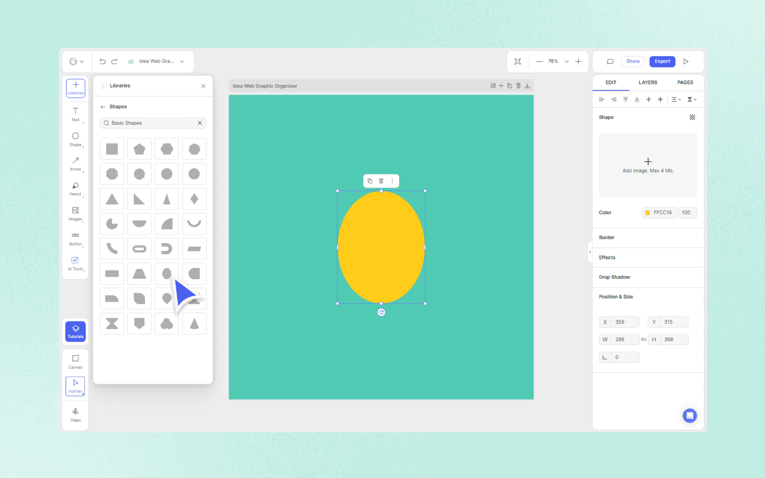 how to make Idea Web Graphic Organizer