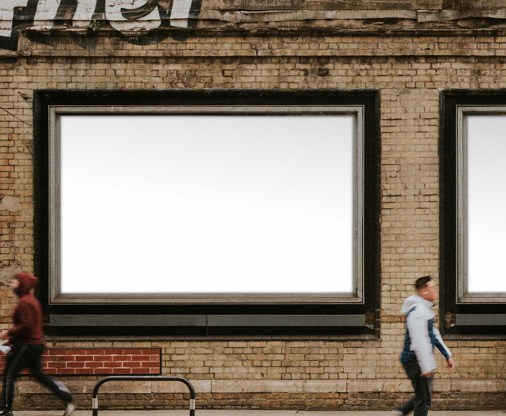 A blank billboard on the street
