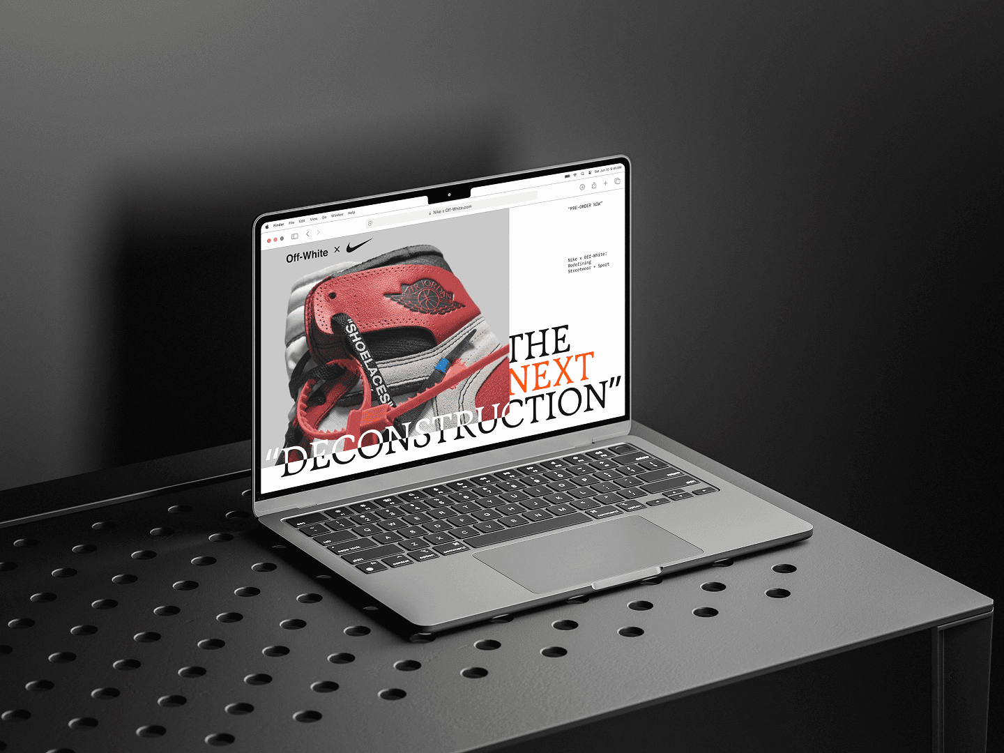 Macbook pro mockup of herosection 