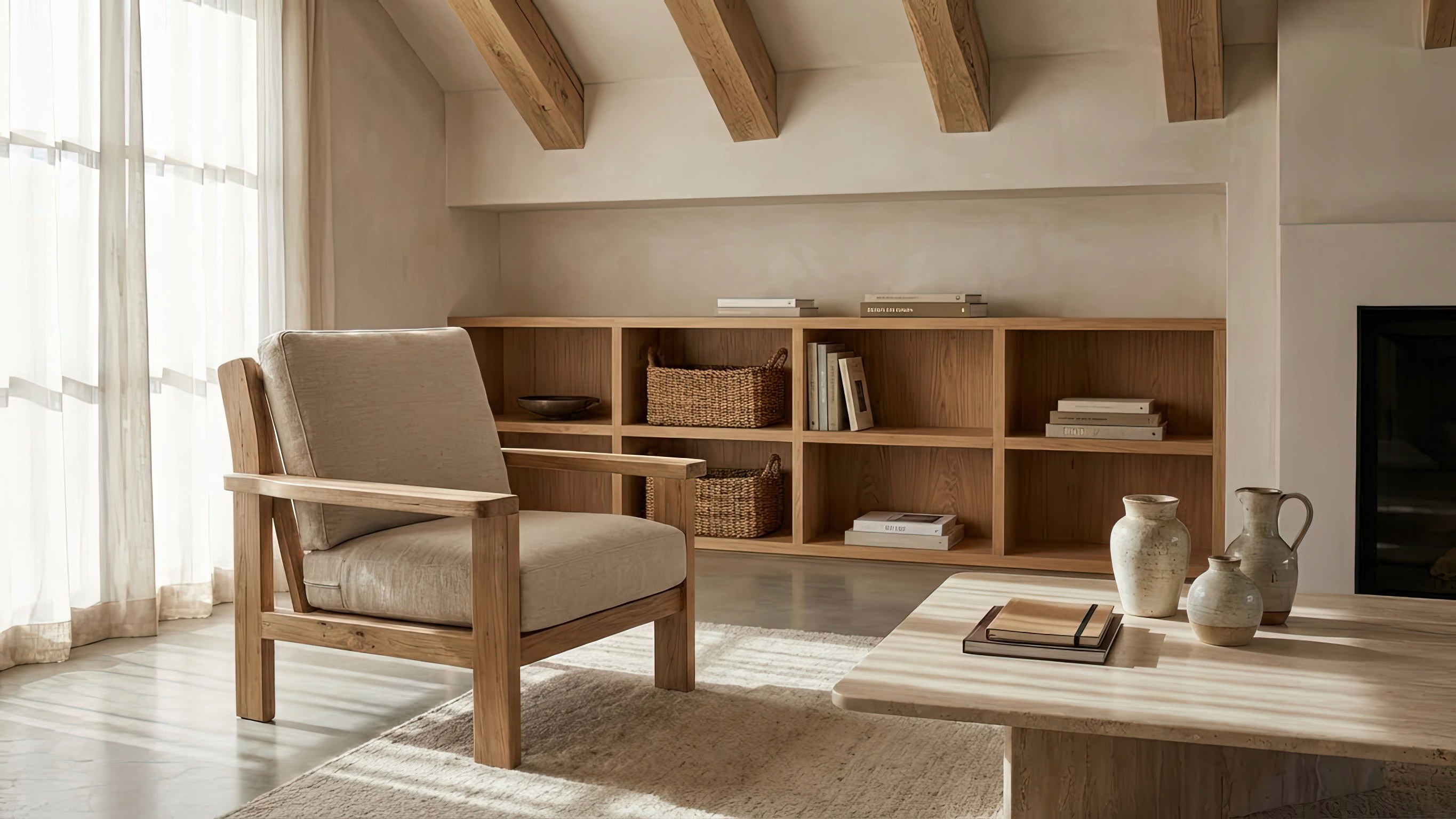 cozy interior with fireplace and candles