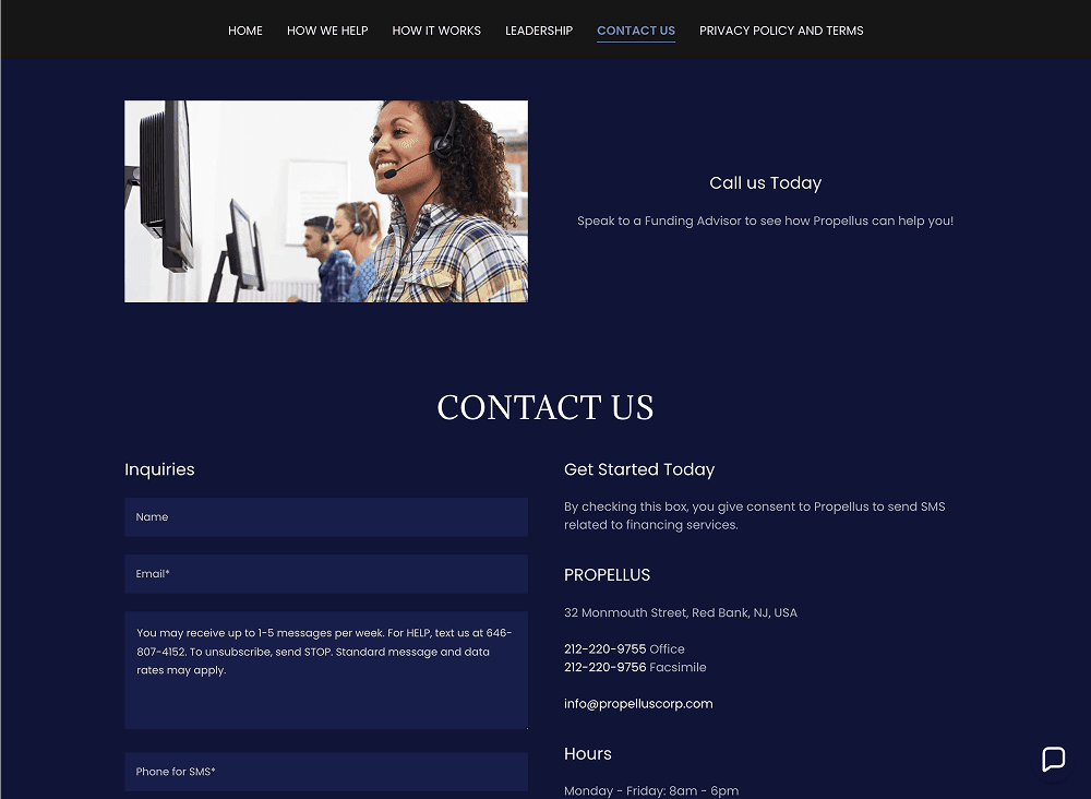 Website before redesign