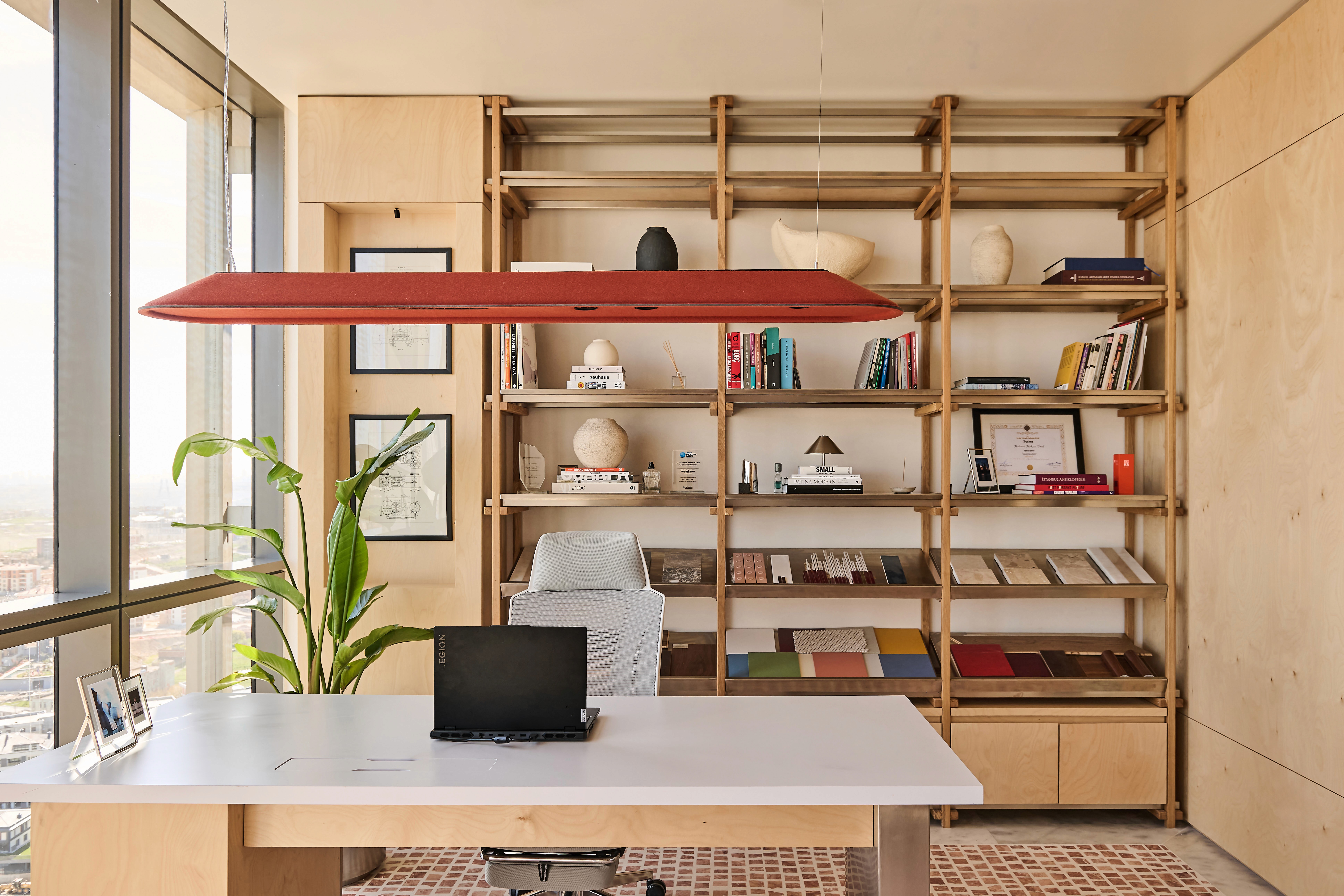 Workshop made of bright wood
