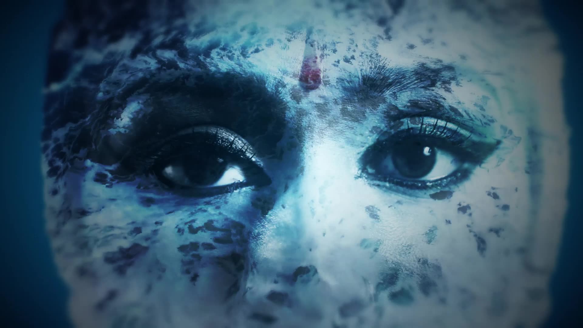 Bharatanatyam dancer in silhouette representing the origin and flow of Indian rivers in Tarini.