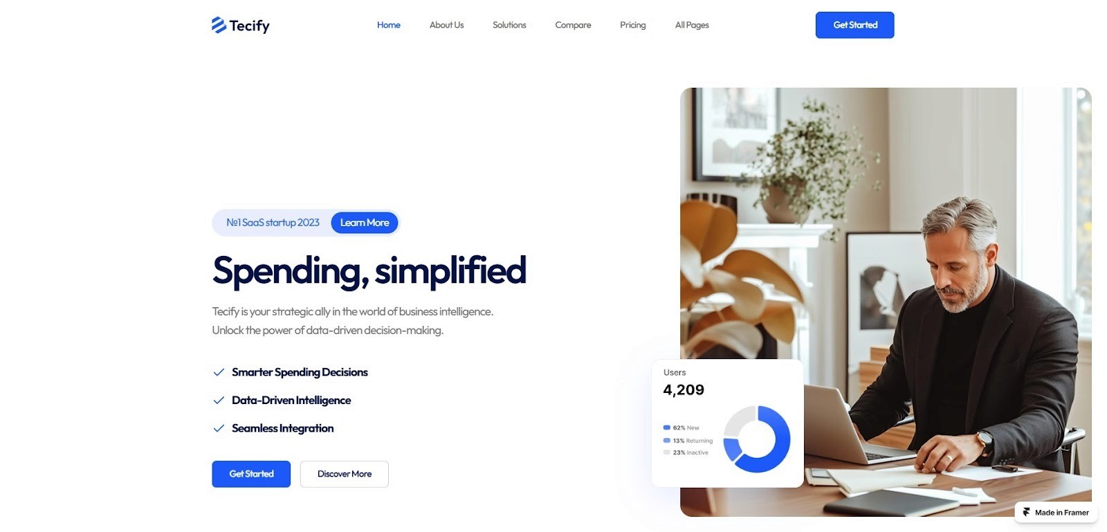Tecify SaaS and software website template