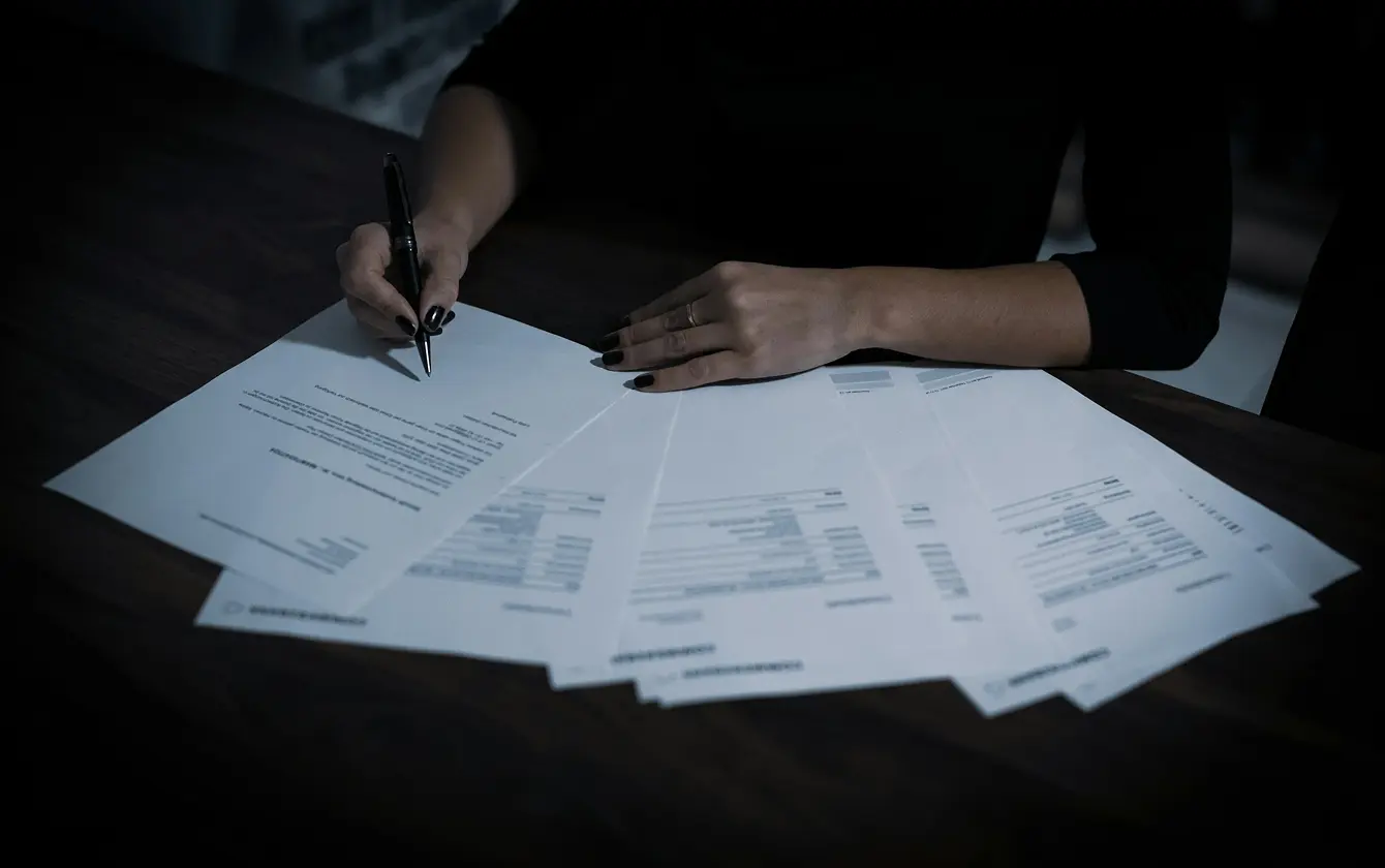 Filling out paperwork