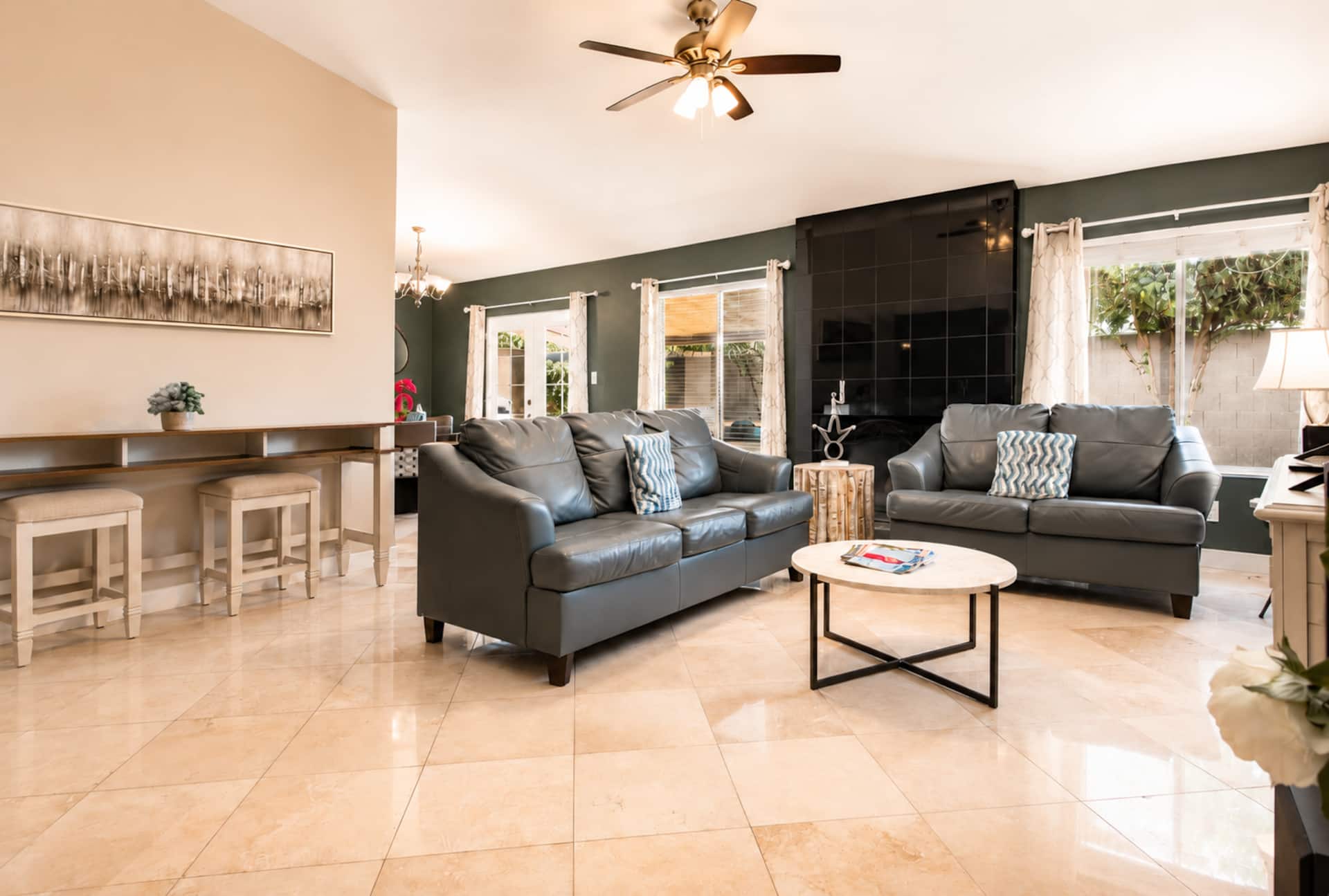 Living room at The Scottsdale Greens