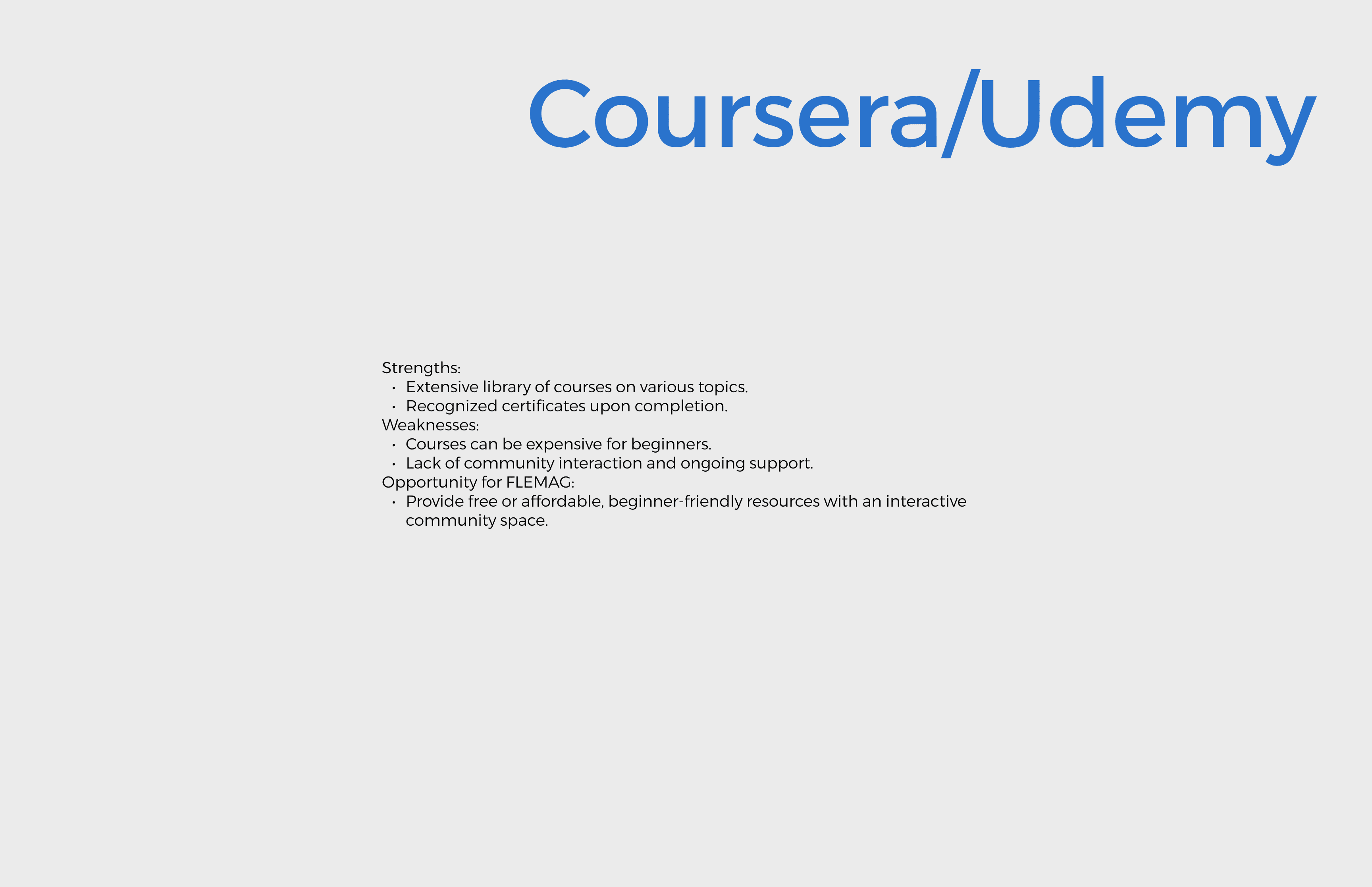 Coursera/udemy