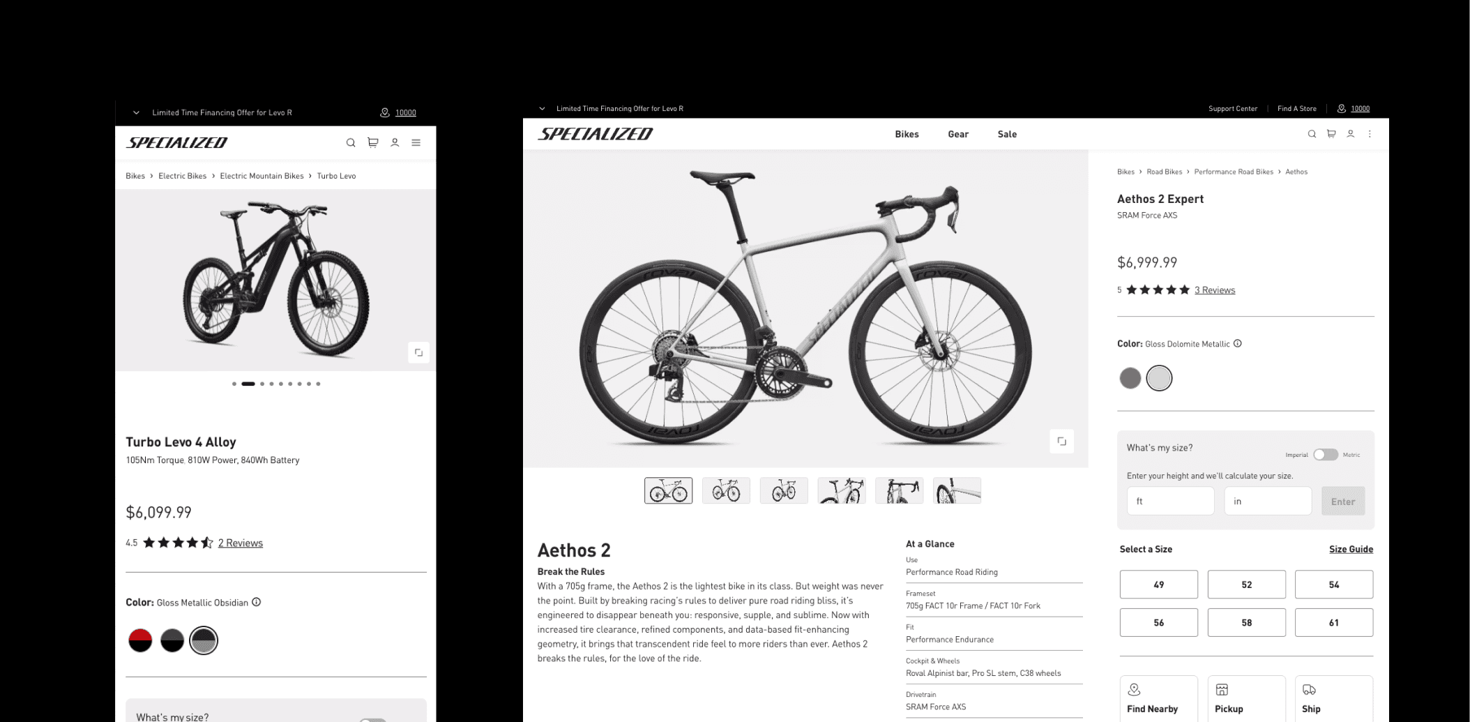 Roval Shopify product detail page featuring high performance road bike wheelset