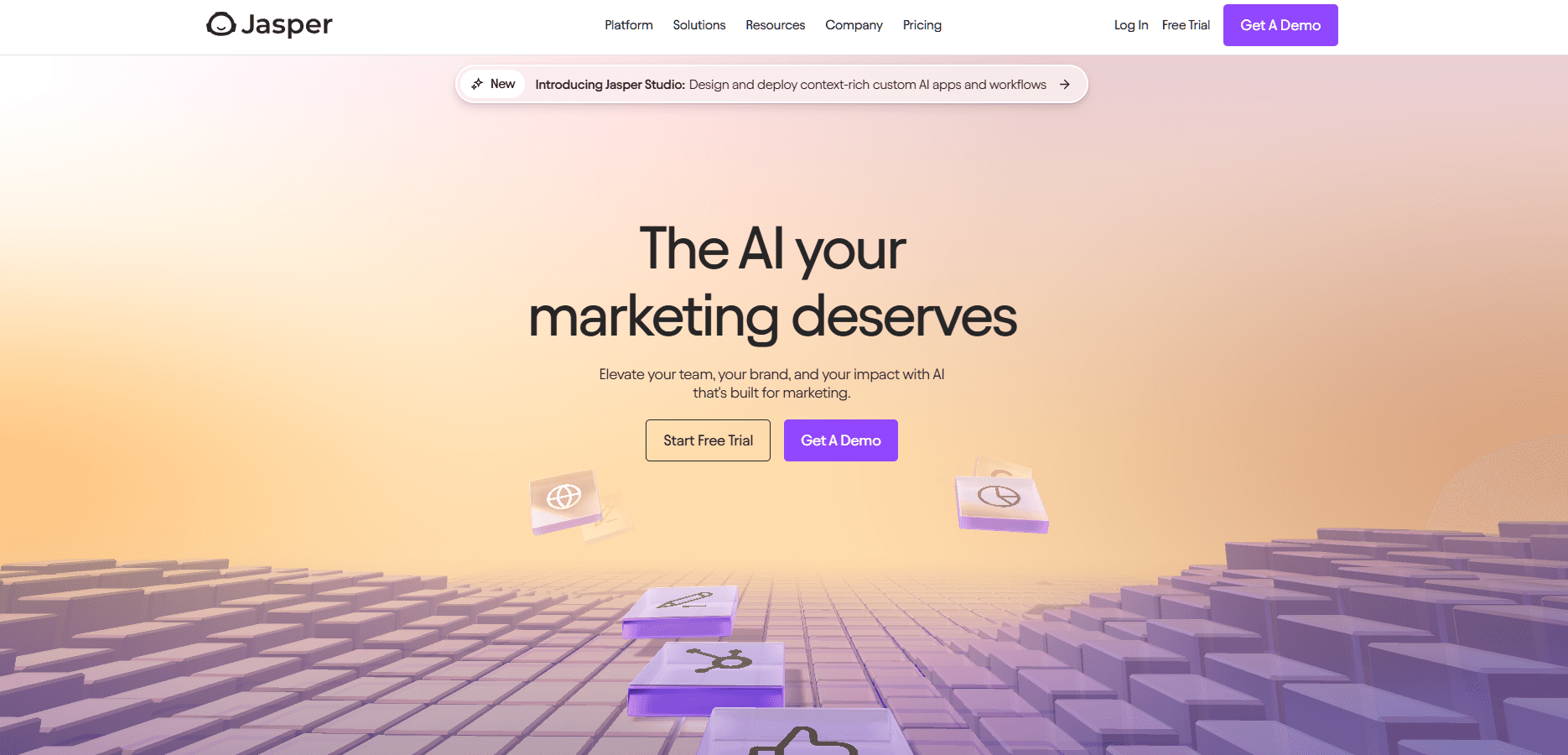 Jasper AI home Page