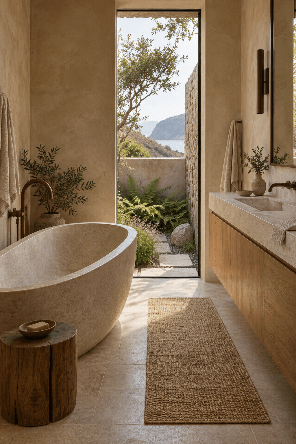 Architectural detail at Cliffside Courtyard Villa